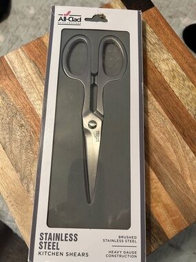 All-Clad Brushed Stainless Steel Kitchen Shears - Silver new in box